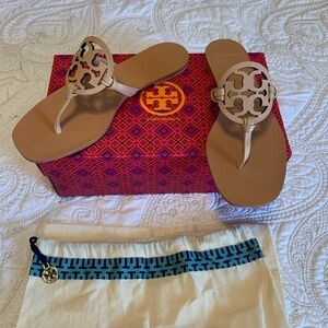 NWT - Tory Burch - Miller Square Toe Sandals - Size 8.5